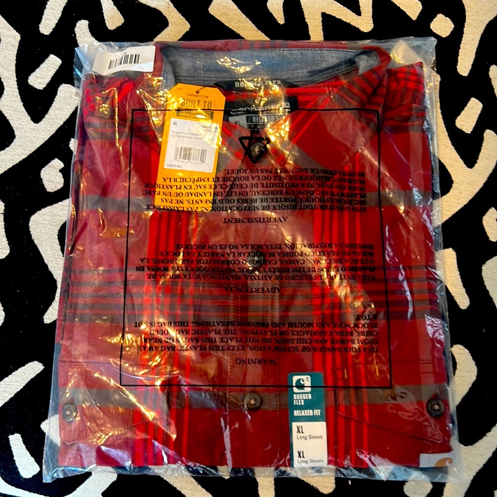 Carhartt rugged flex long sleeve plaid shirt